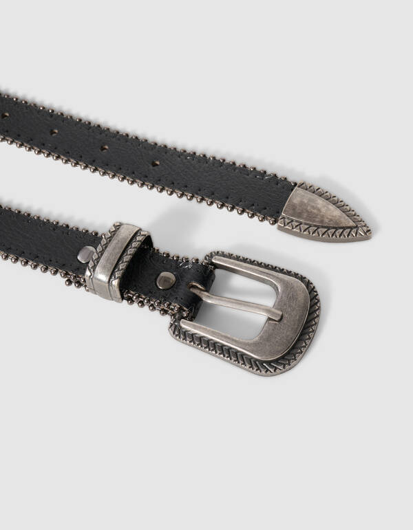 Ball Chain G&uuml;rtel Schwarz/Silber SHOEBY ACCESSOIRES