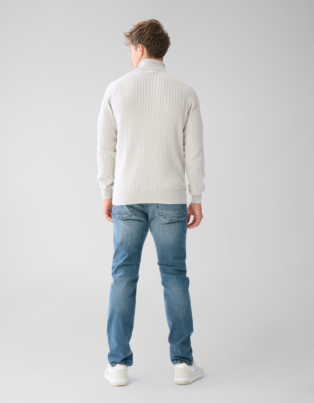 Rippenpullover Sand SHOEBY MEN