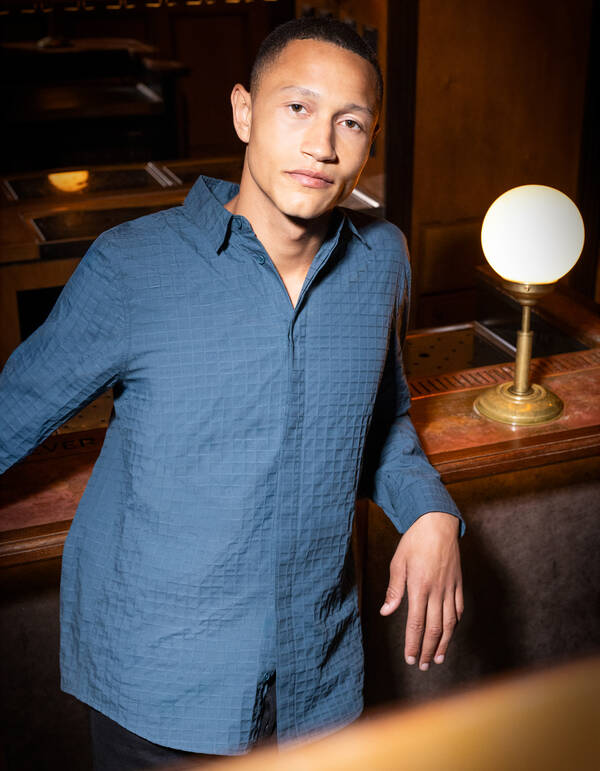 Strukturhemd Dunkelgrün SHOEBY MEN