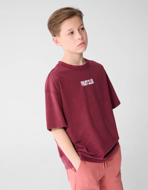 Fruit Club Artwork T-Shirt Dunkelrot SHOEBY BOYS