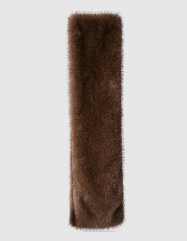 Faux-Fur-Schal Mit Taschen Braun By Mieke SHOEBY ACCESSOIRES