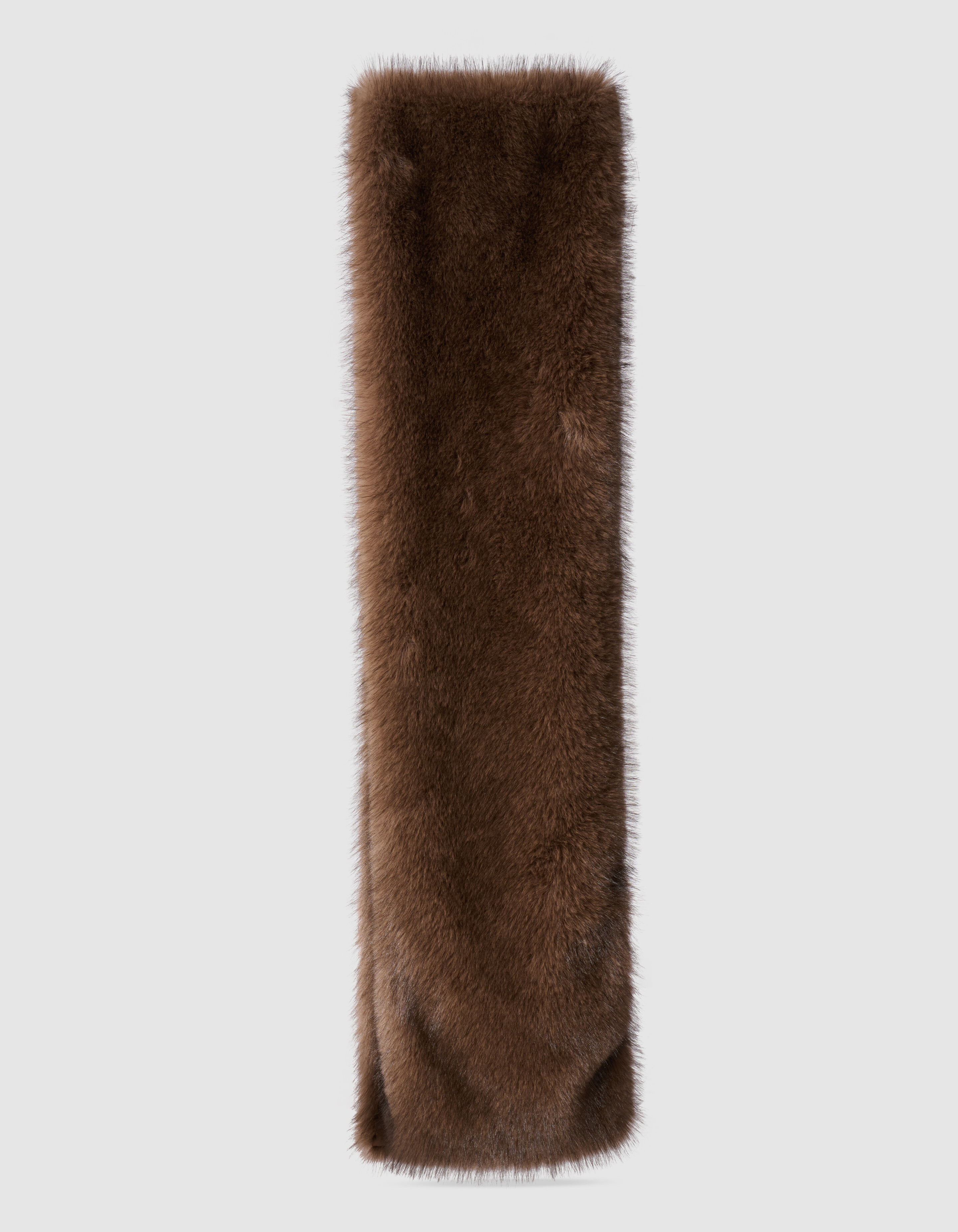 Faux-Fur-Schal Mit Taschen Braun By Mieke SHOEBY ACCESSOIRES