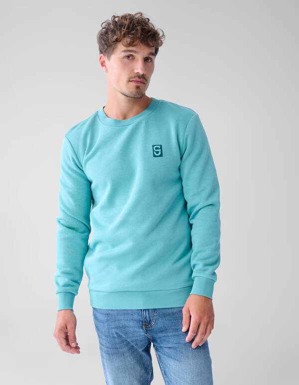 Abzeichen-Pullover Hellgrün SHOEBY MEN