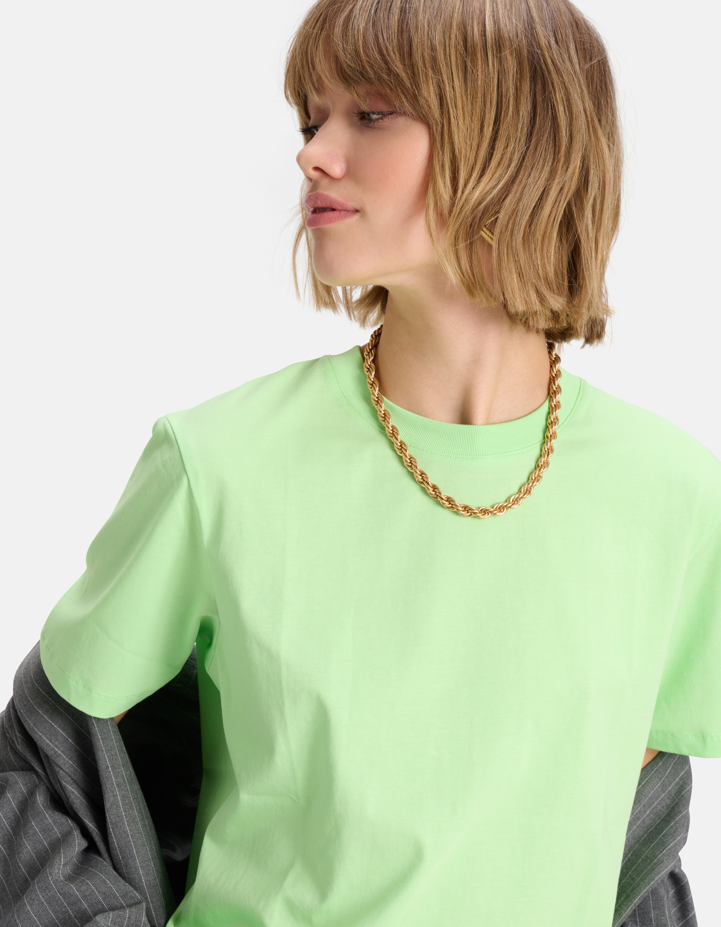 Basic-T-Shirt Hellgrün SHOEBY WOMEN
