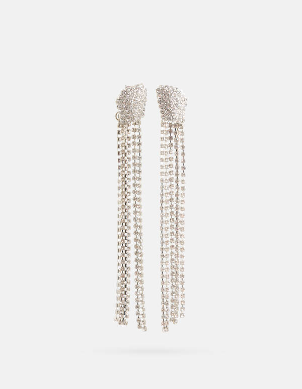 Strass-Ohrringe Silber SHOEBY ACCESSOIRES