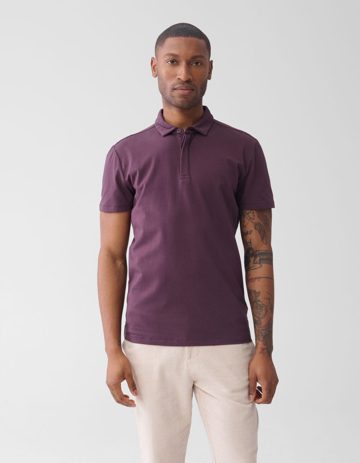 Jersey Polo Dunkelviolett SHOEBY MEN