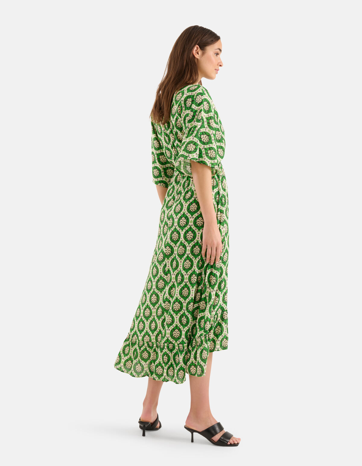 Grafik Lurex Maxikleid Gr&uuml;n SHOEBY WOMEN