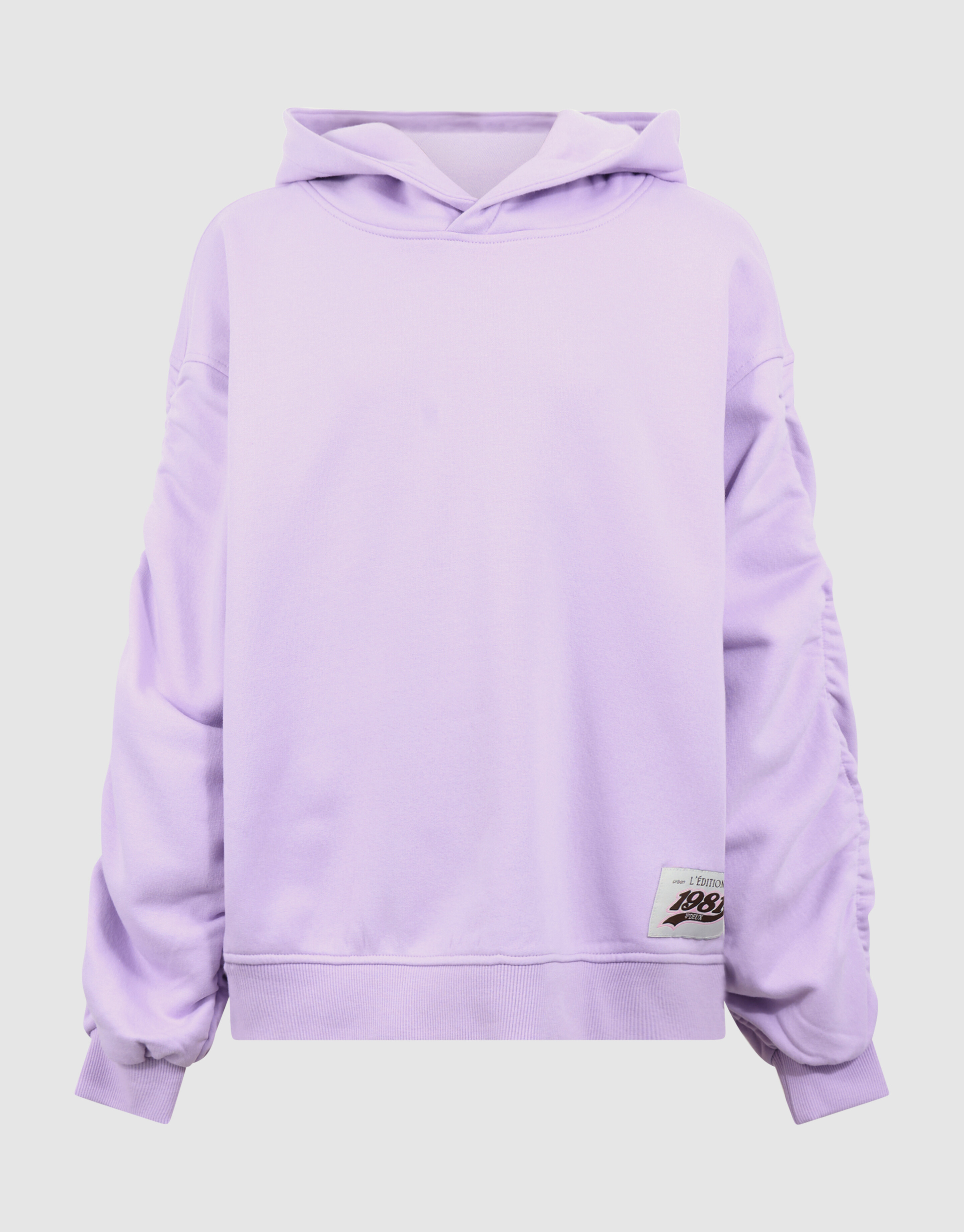 Gathered Sleeve Hoodie Lila SHOEBY GIRLS