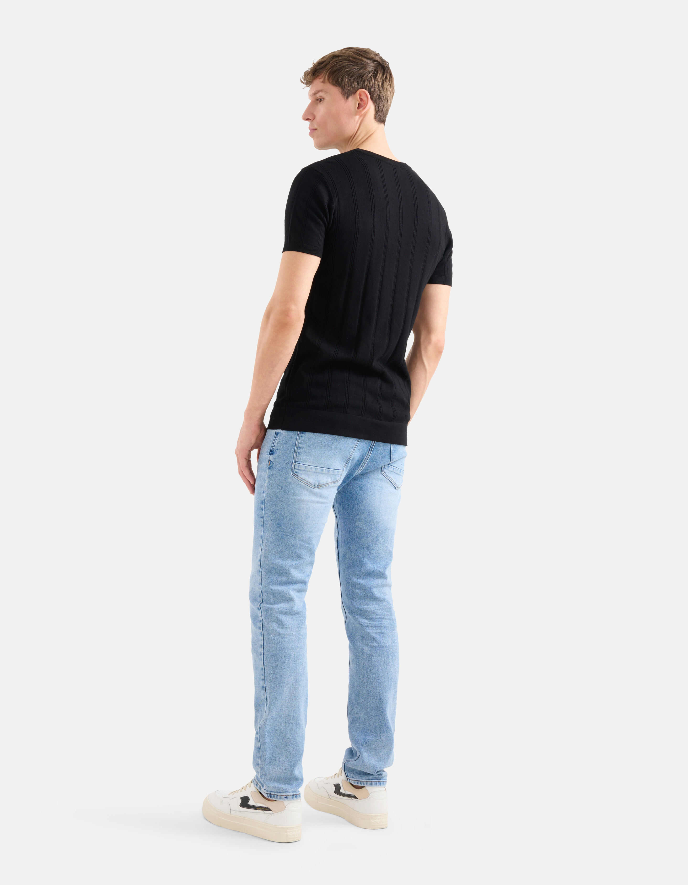 Gestricktes T-shirt Schwarz SHOEBY MEN