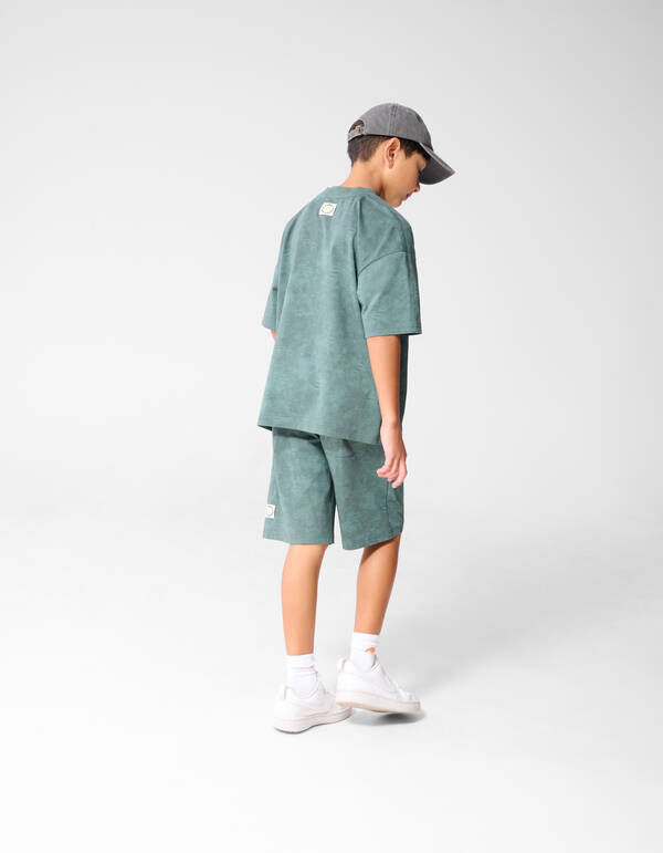 Verwaschenes T-Shirt Gr&uuml;n SHOEBY BOYS