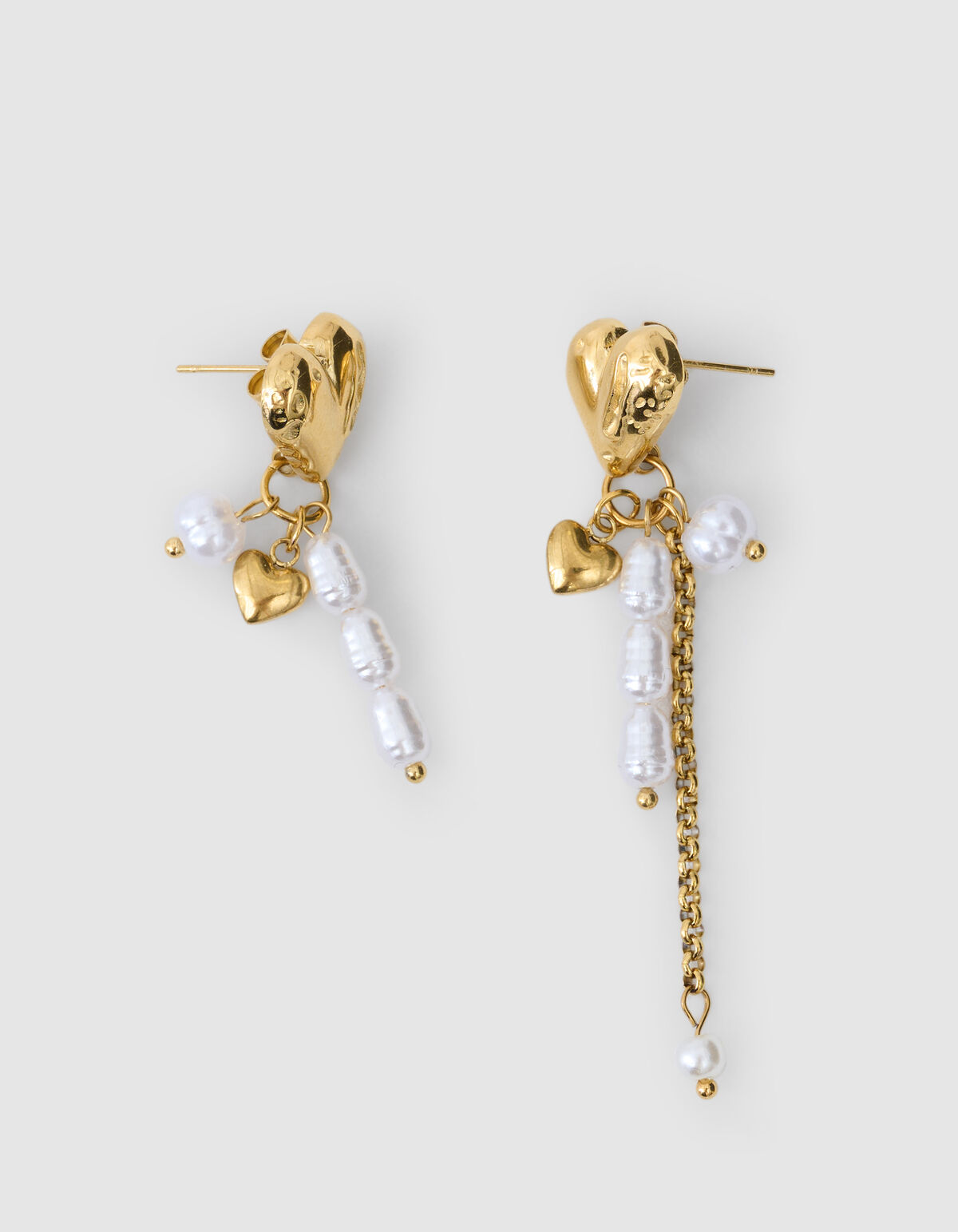 Herz Parel Ohrringe Gold SHOEBY ACCESSOIRES