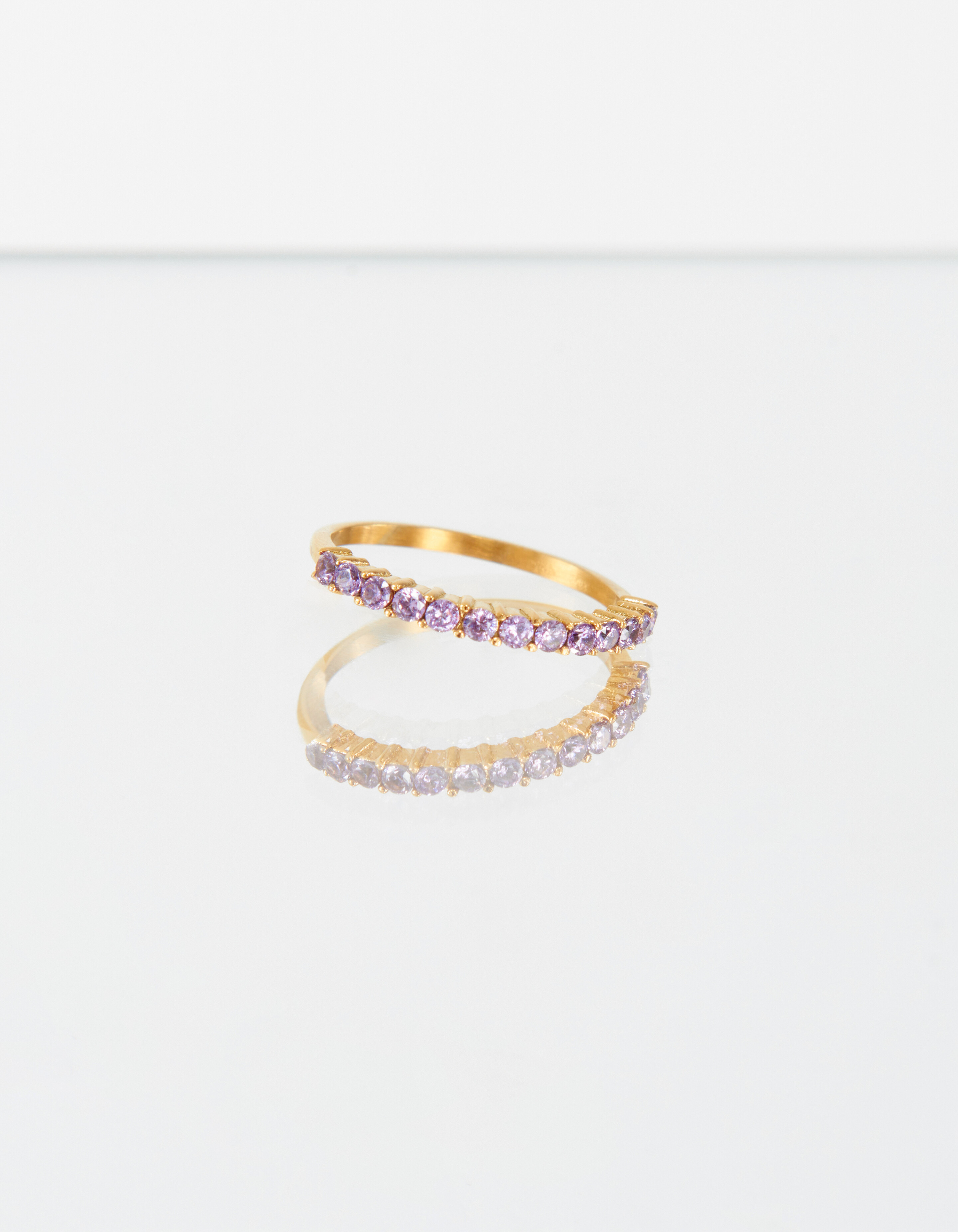 Violetter Stein Ring Edelstahl ACCESSOIRES SHOEBY