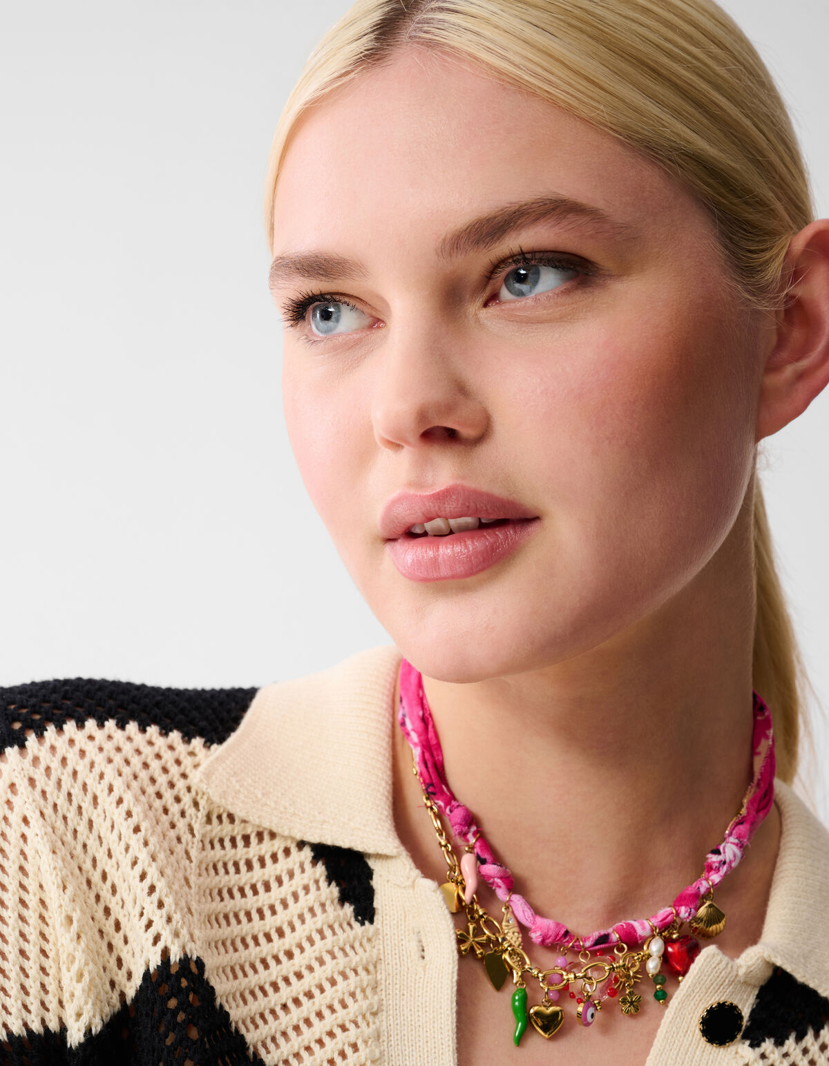 Multi-H&auml;kelbluse Schwarz/Wei&szlig; SHOEBY WOMEN