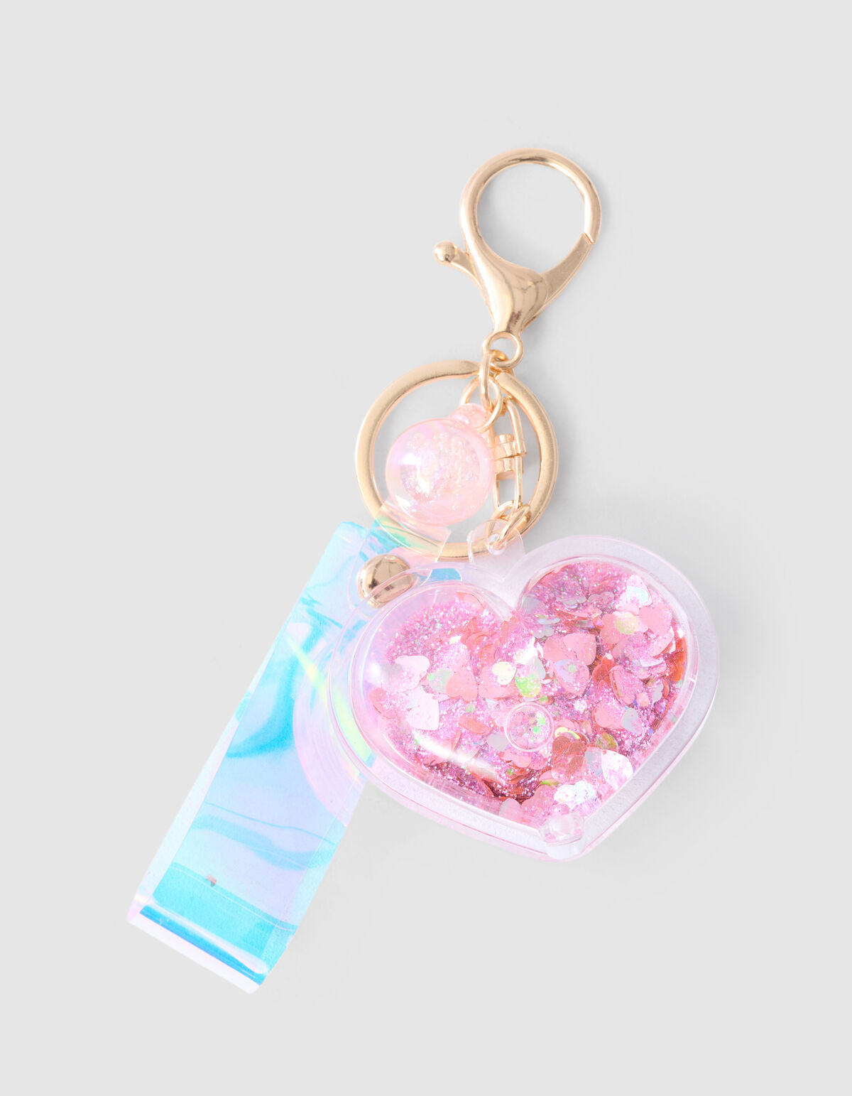 Glitter Heart Keychain Pink SHOEBY ACCESSOIRES