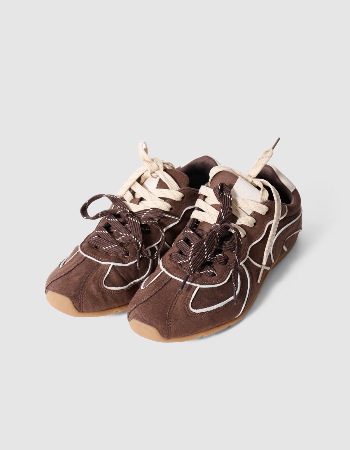 Double Lace Sneaker Braun SHOEBY SHOES