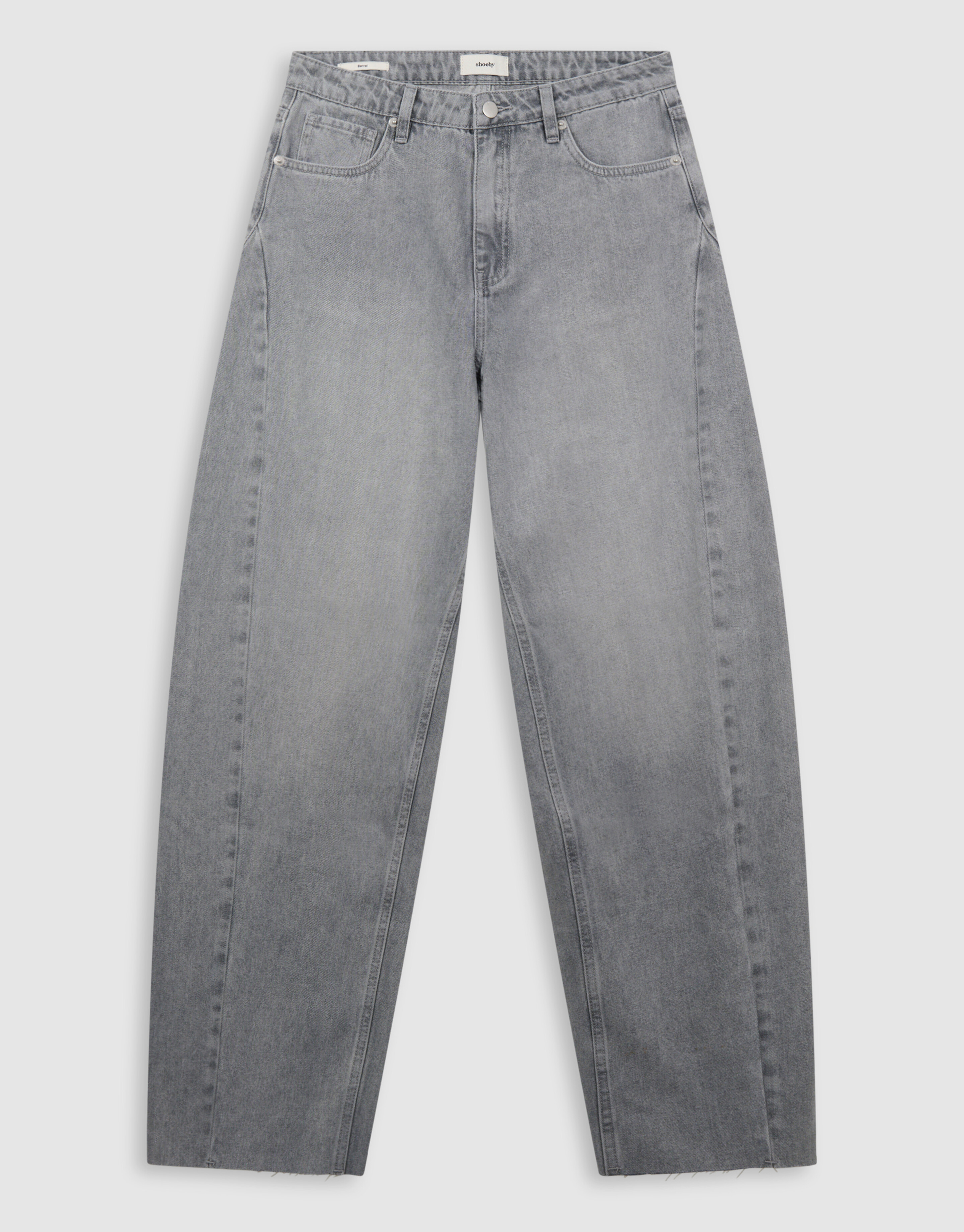 Curved Barrel Fit Jeans Hellgrau SHOEBY WOMEN