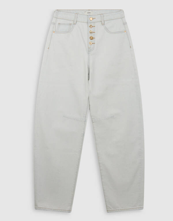 Fancy Button Barrel Fit Jeans Gebleicht SHOEBY WOMEN