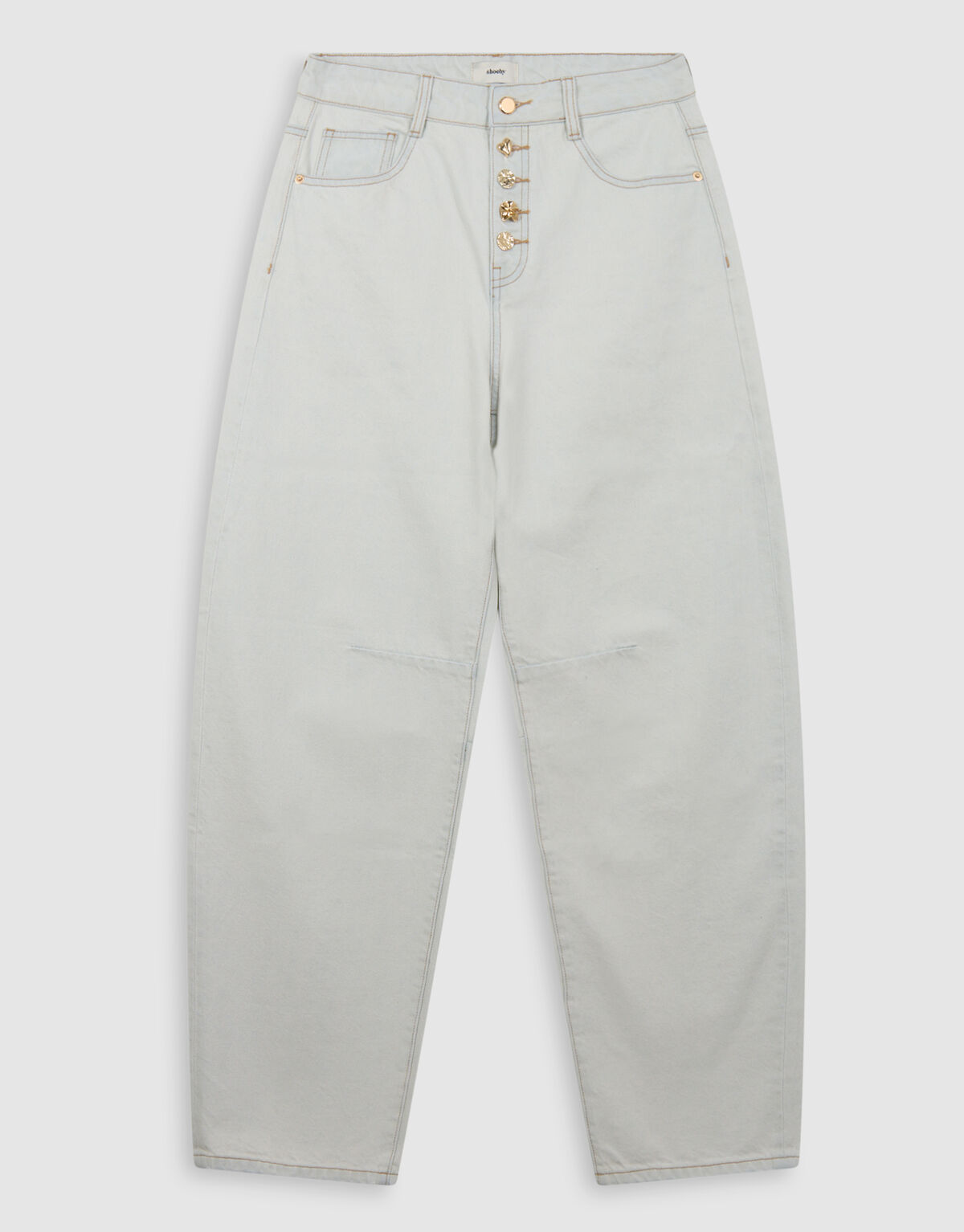 Fancy Button Barrel Fit Jeans Gebleicht SHOEBY WOMEN