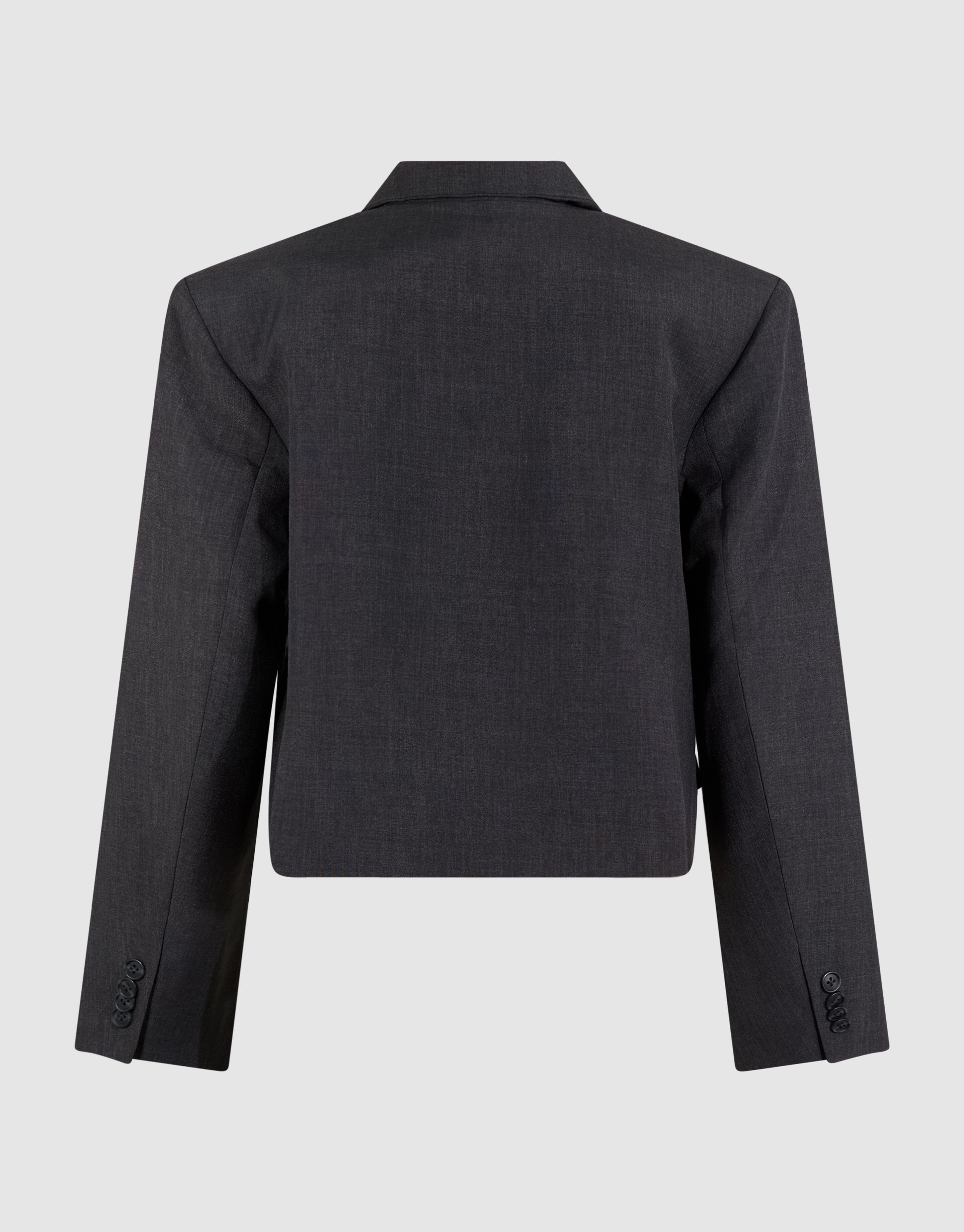 Cropped Eyelet Blazer Dunkelgrau SHOEBY WOMEN