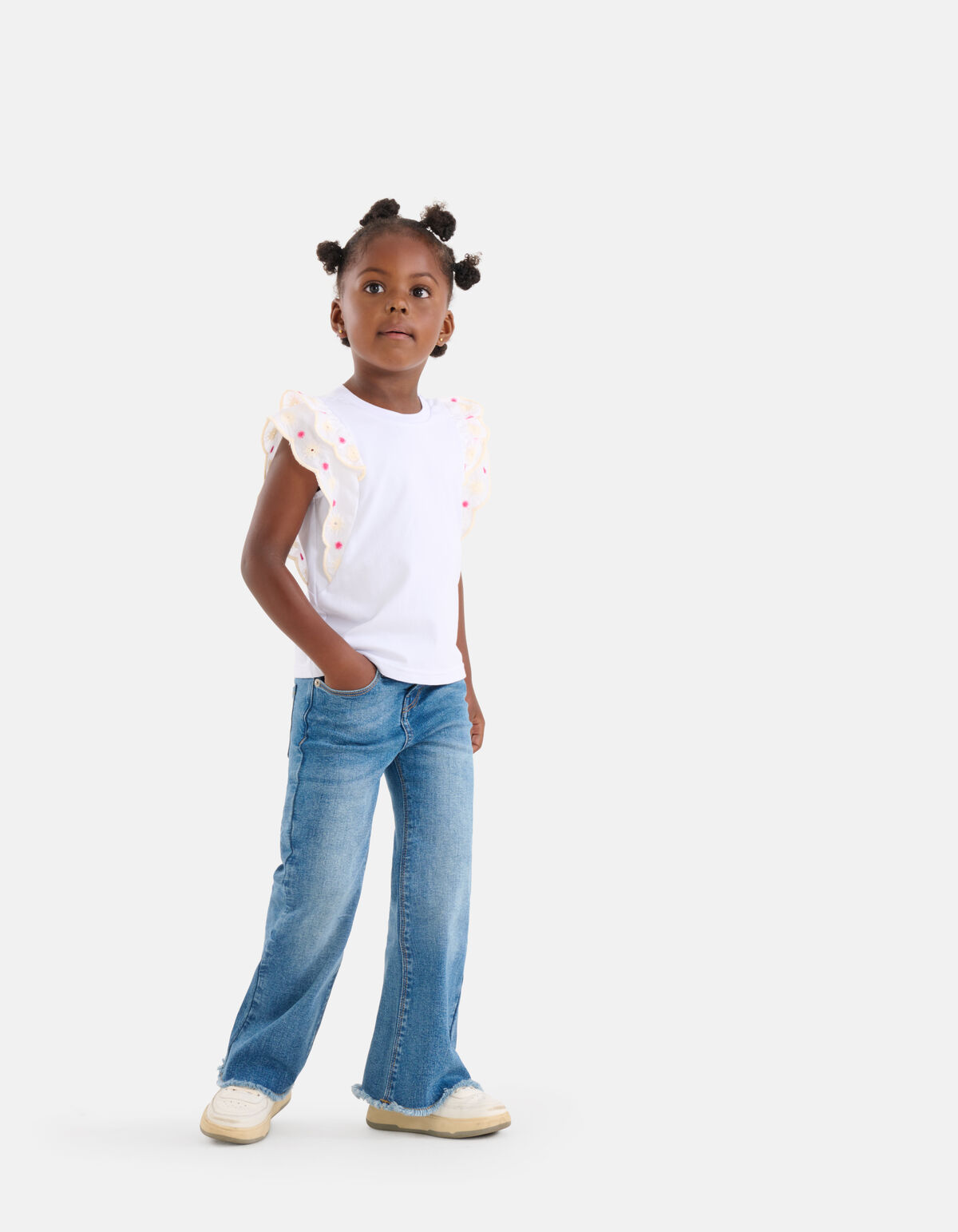 Besticktes Top Weiß SHOEBY GIRLS