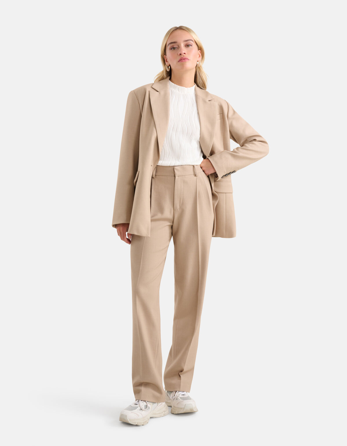 Gerade geschnittene Hose Beige SHOEBY WOMEN