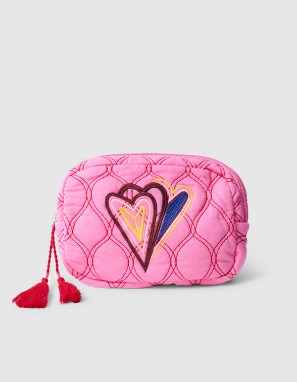 Quilted Make Up Tas roze SHOEBY ACCESSOIRES