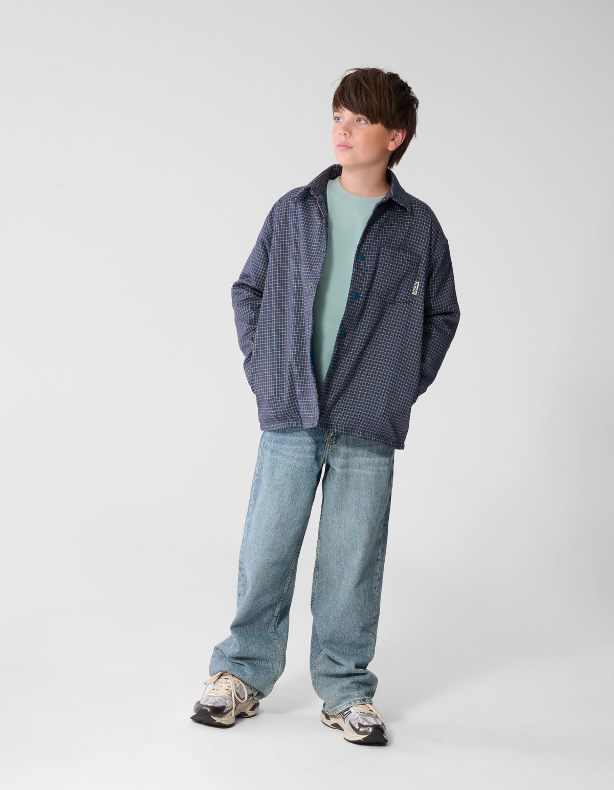 Oversized Padded Overshirt Dunkelblau SHOEBY BOYS