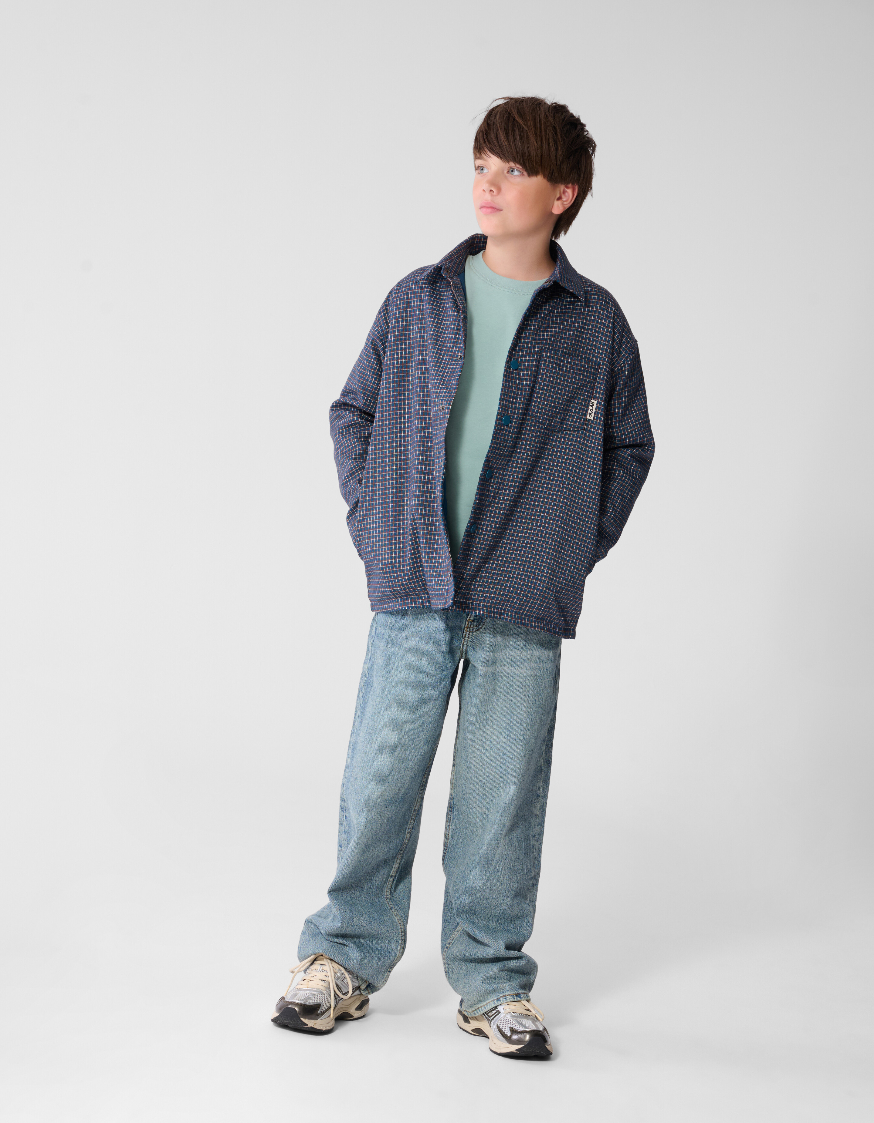 Oversized Padded Overshirt Dunkelblau SHOEBY BOYS