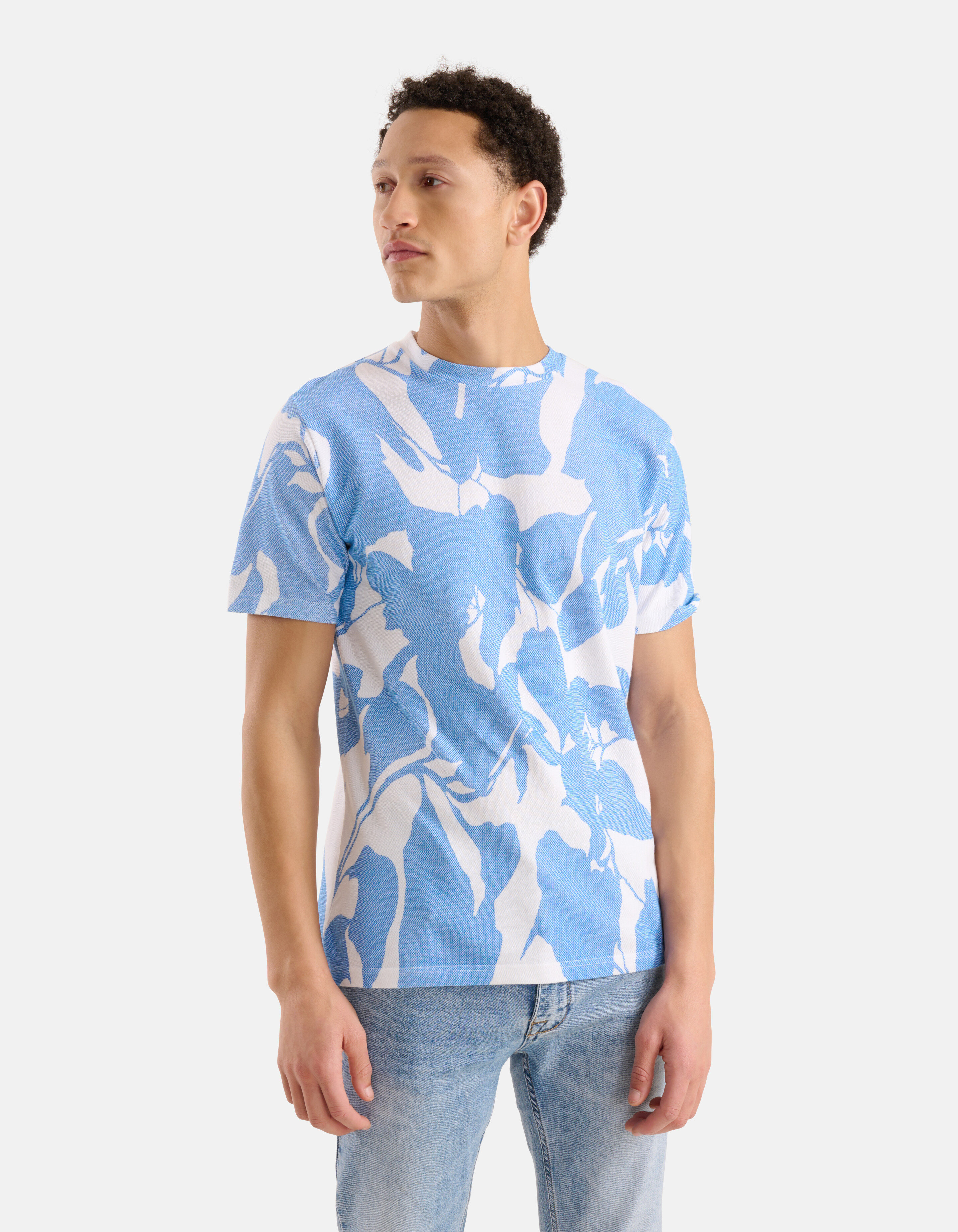 Wasserdruck-T-Shirt Blau SHOEBY MEN
