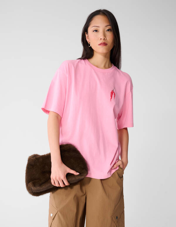 Pepper Artwork T-Shirt Rosa SHOEBY WOMEN