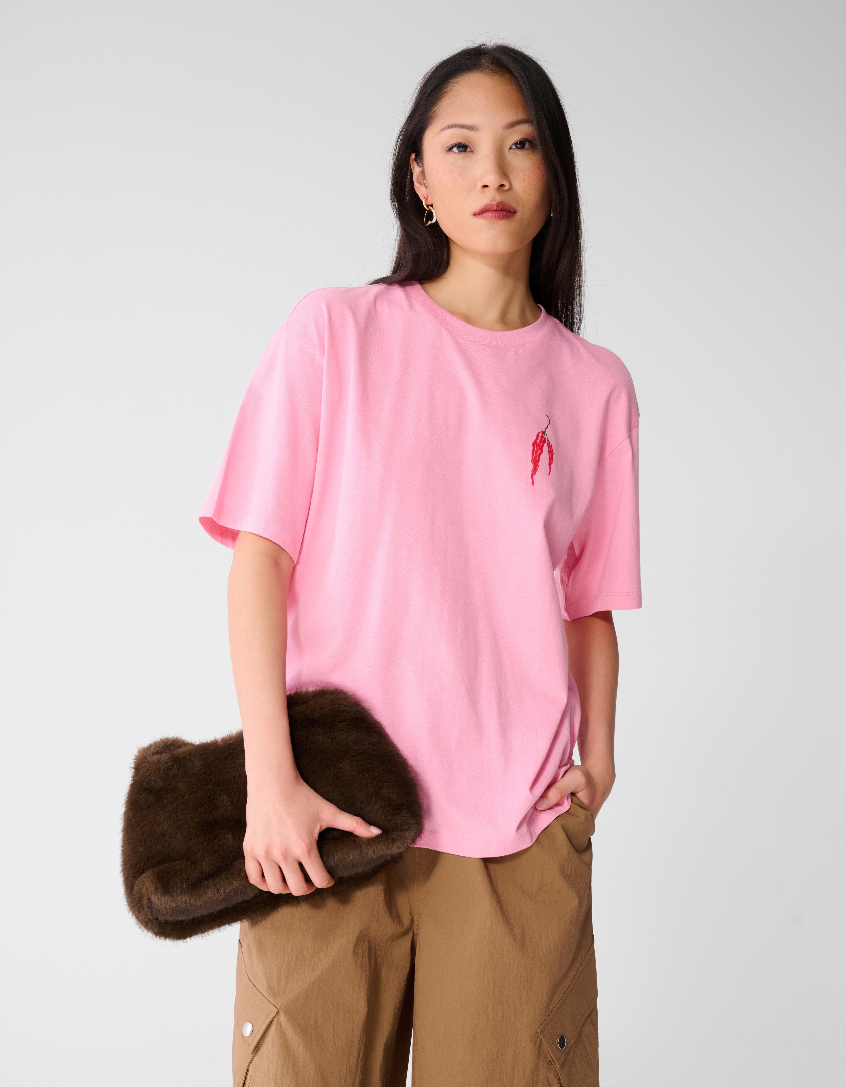 Pepper Artwork T-Shirt Rosa SHOEBY WOMEN