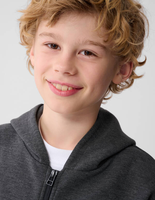 Chic Zip Hoodie Grau SHOEBY BOYS