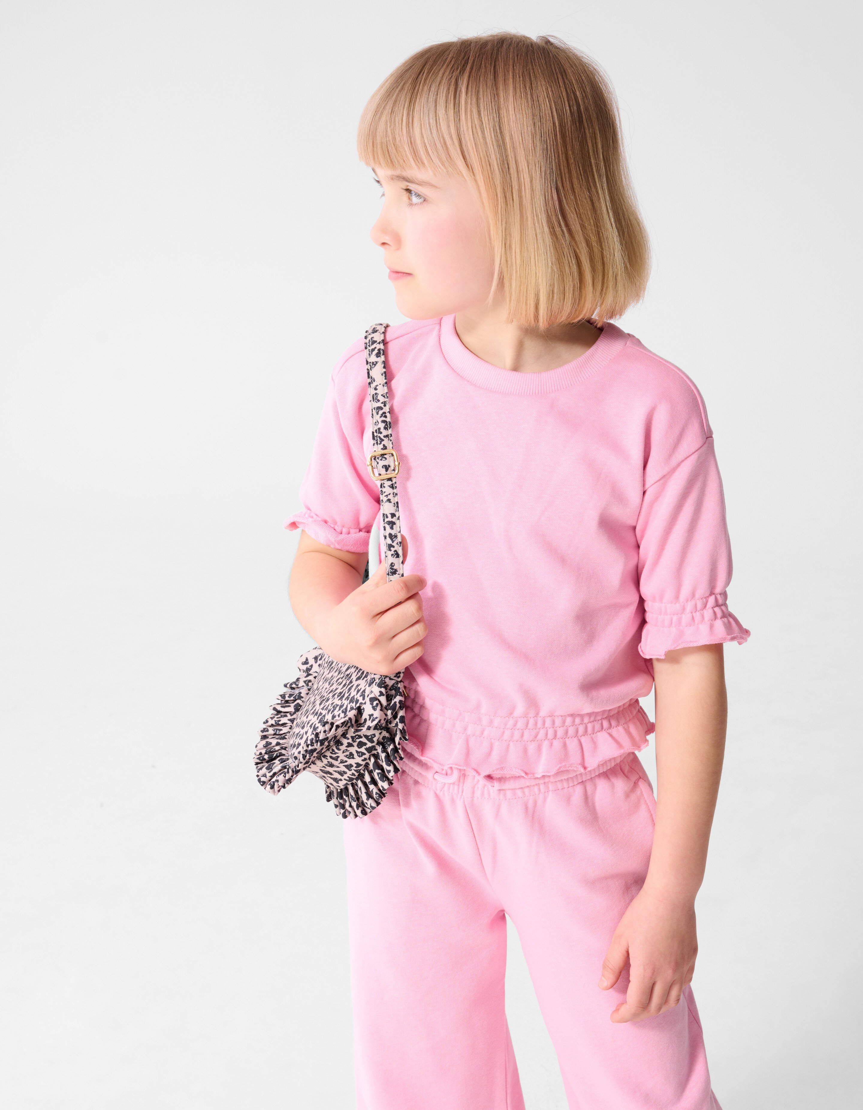 R&uuml;schen-Sweatshirt Hellrosa SHOEBY GIRLS