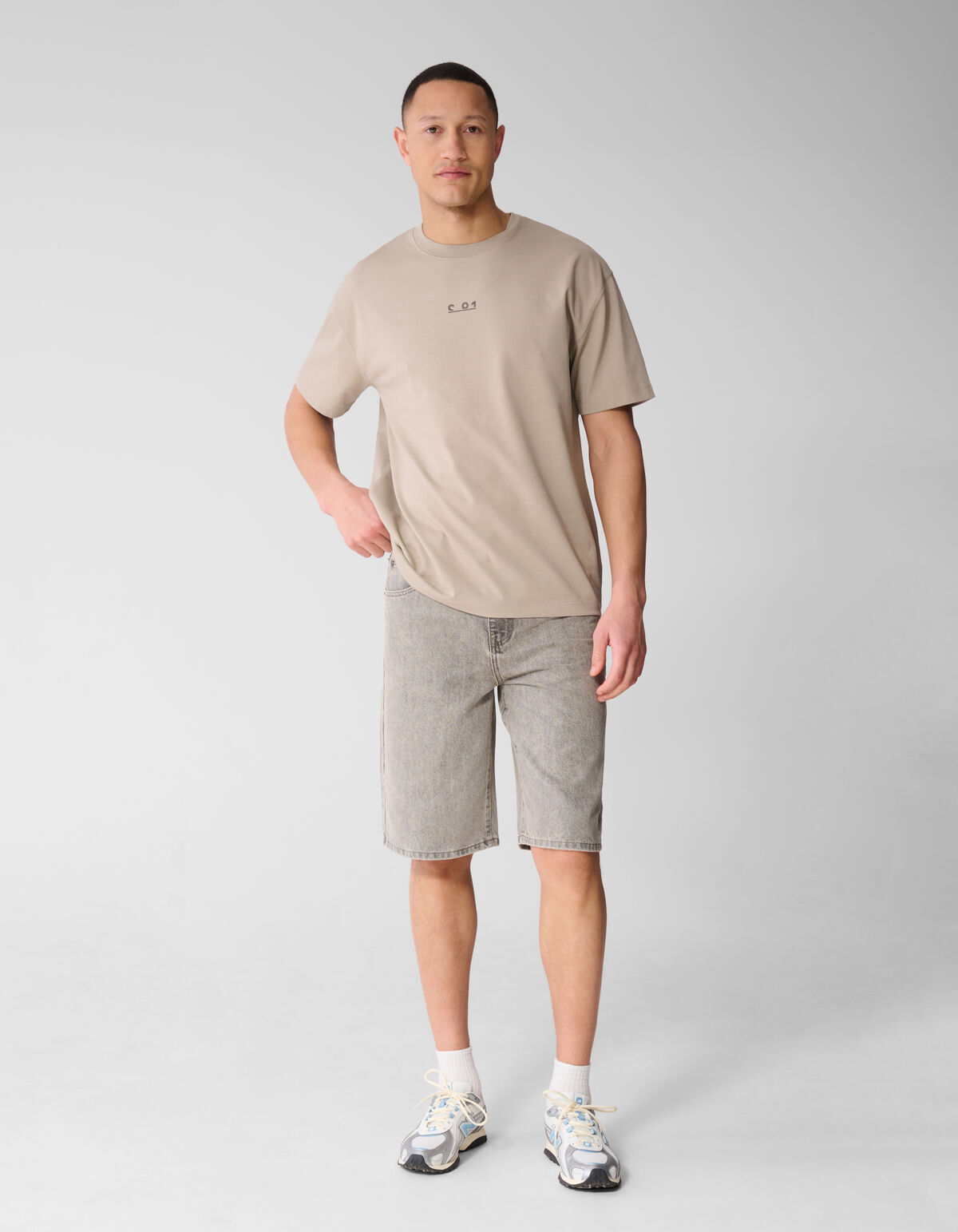 Grafisches Text-T-Shirt Hellbraun SHOEBY MEN