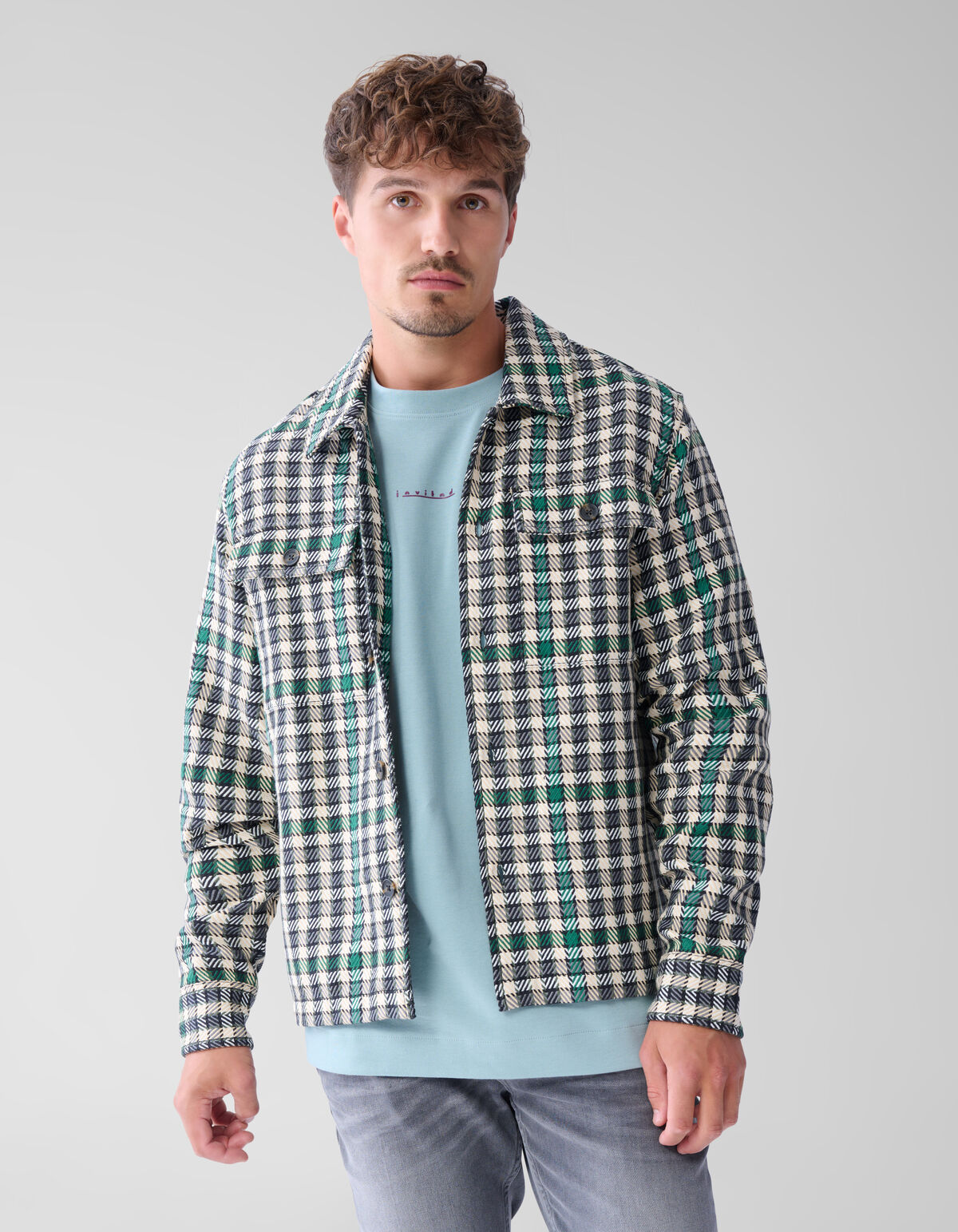 Twill-Karohemd grün SHOEBY MEN