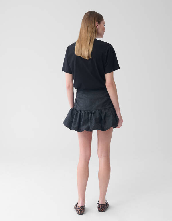 Jacquard-Minirock Schwarz SHOEBY WOMEN