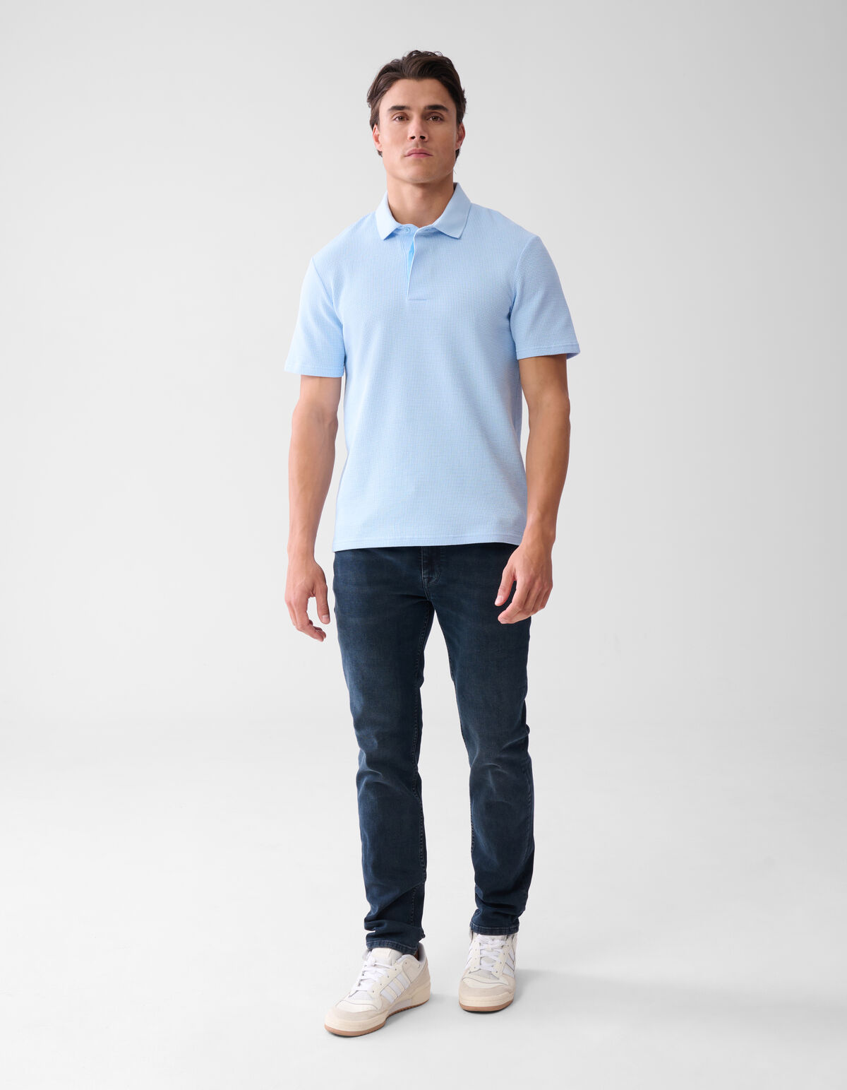 Struktur Polo Hellblau SHOEBY MEN