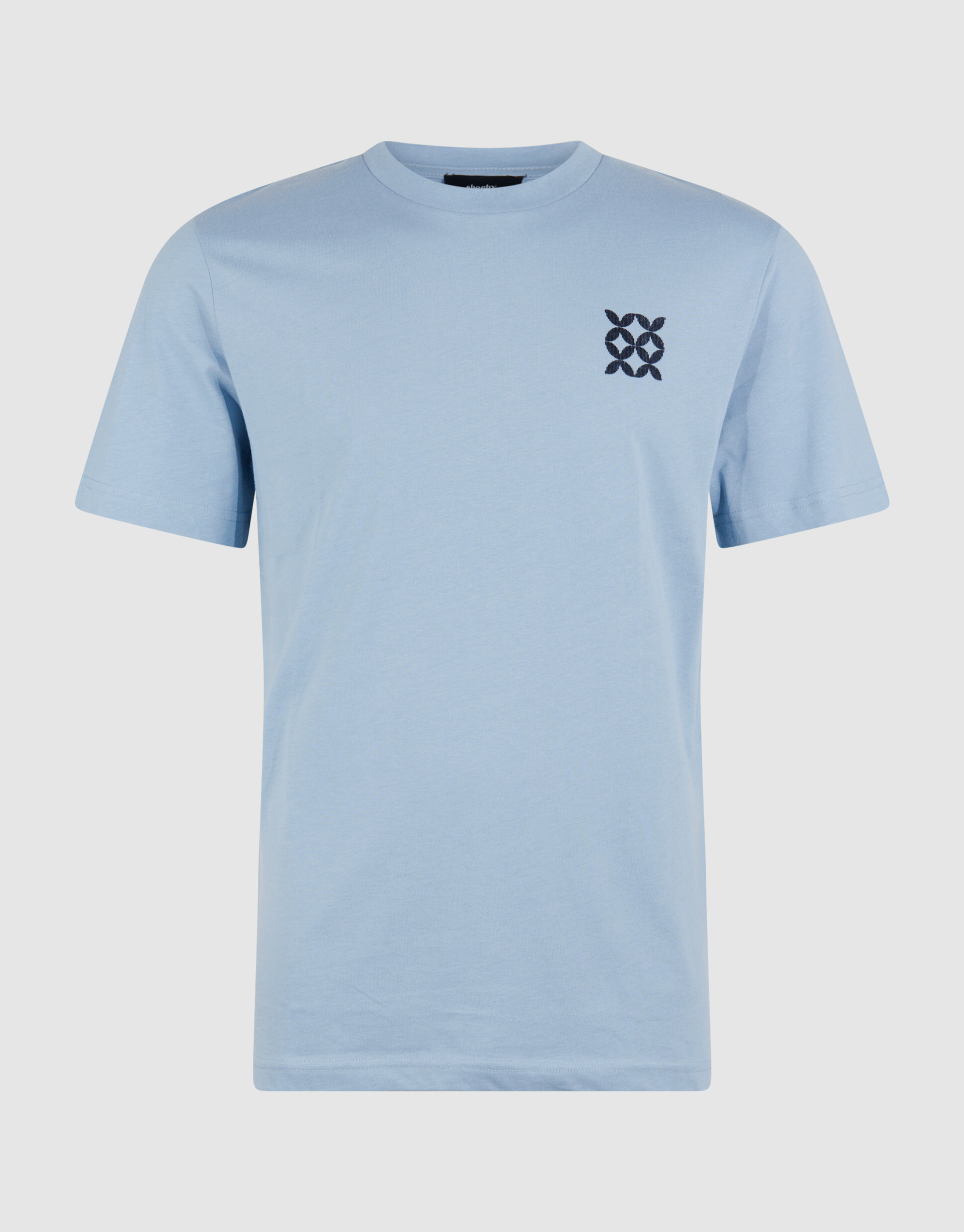 Gestreiftes Logo-Kunst T-Shirt Hellblau SHOEBY MEN