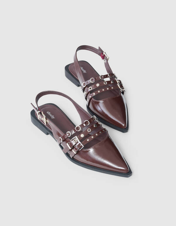 Schnalle Slingback Dunkelrot SHOEBY SHOES