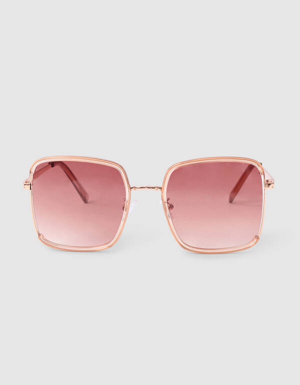 Quadratische Sonnenbrille Hellbraun SHOEBY ACCESSOIRES