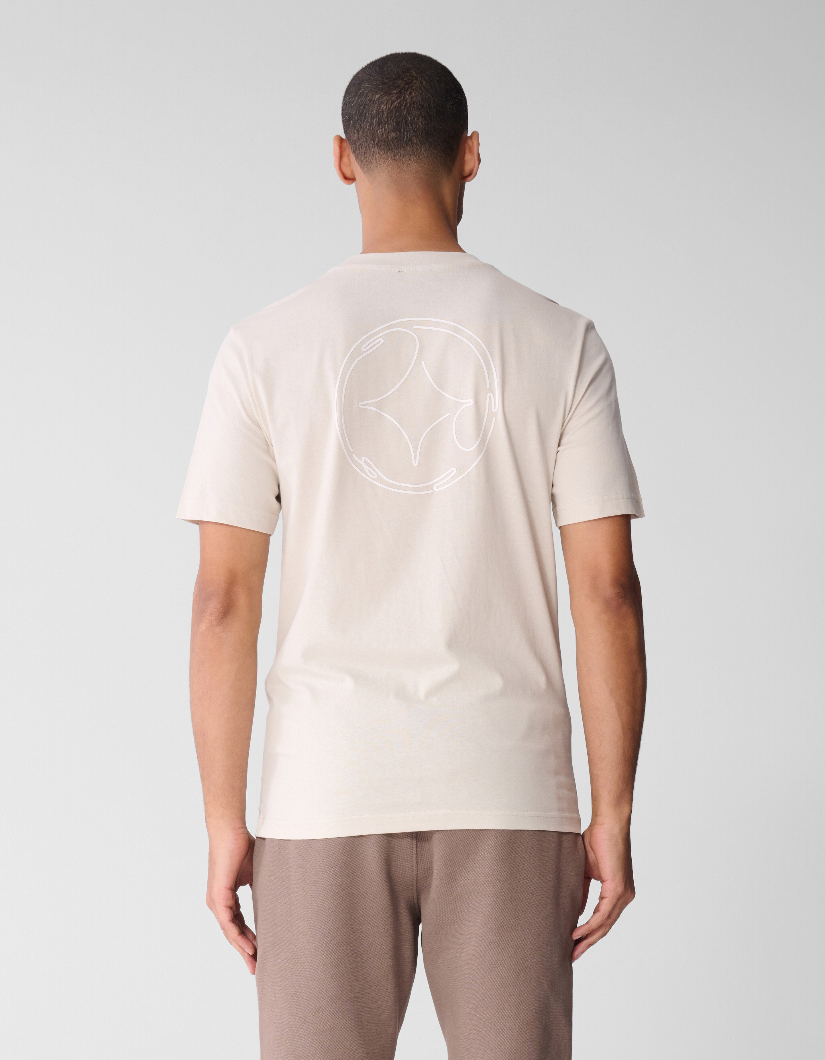 Line-Art-T-Shirt Sand SHOEBY MEN