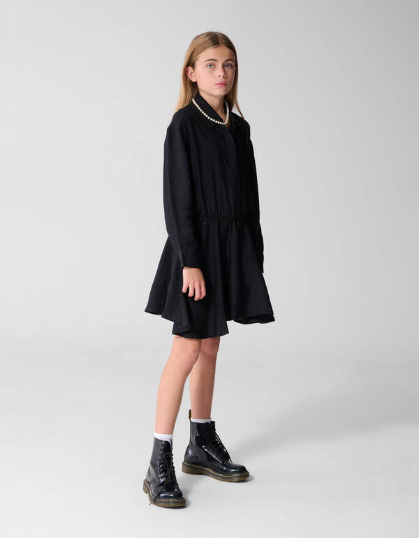 Kleid Mit Strass Schwarz SHOEBY GIRLS