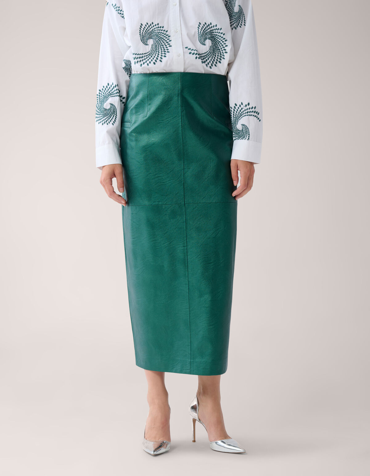 Metallischer Maxirock Grün By Mieke SHOEBY WOMEN