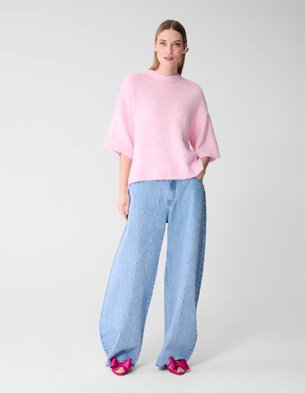 Flauschiges Kurzarmoberteil Rosa SHOEBY WOMEN