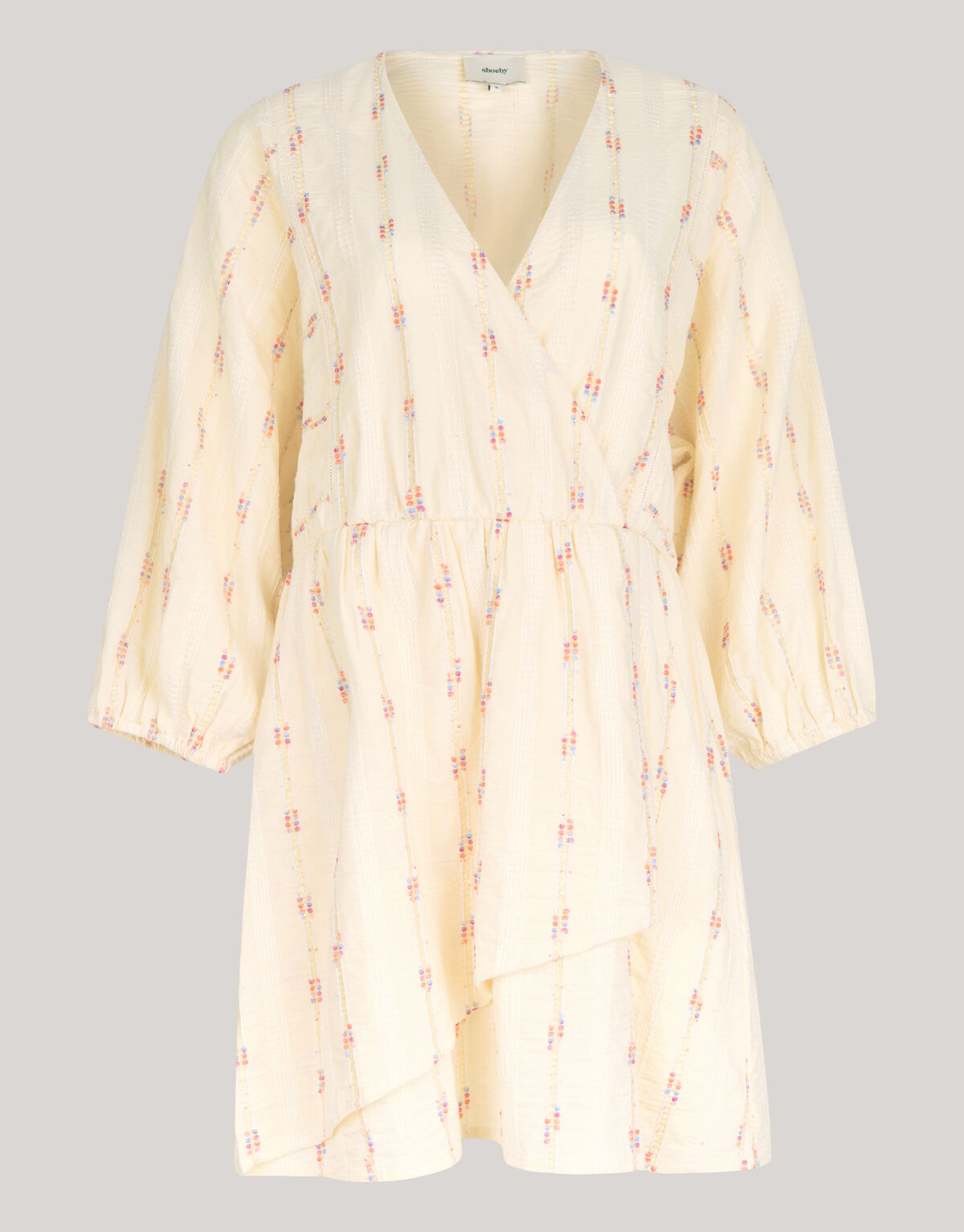 Jacquard Jurk Gebroken Wit SHOEBY WOMEN