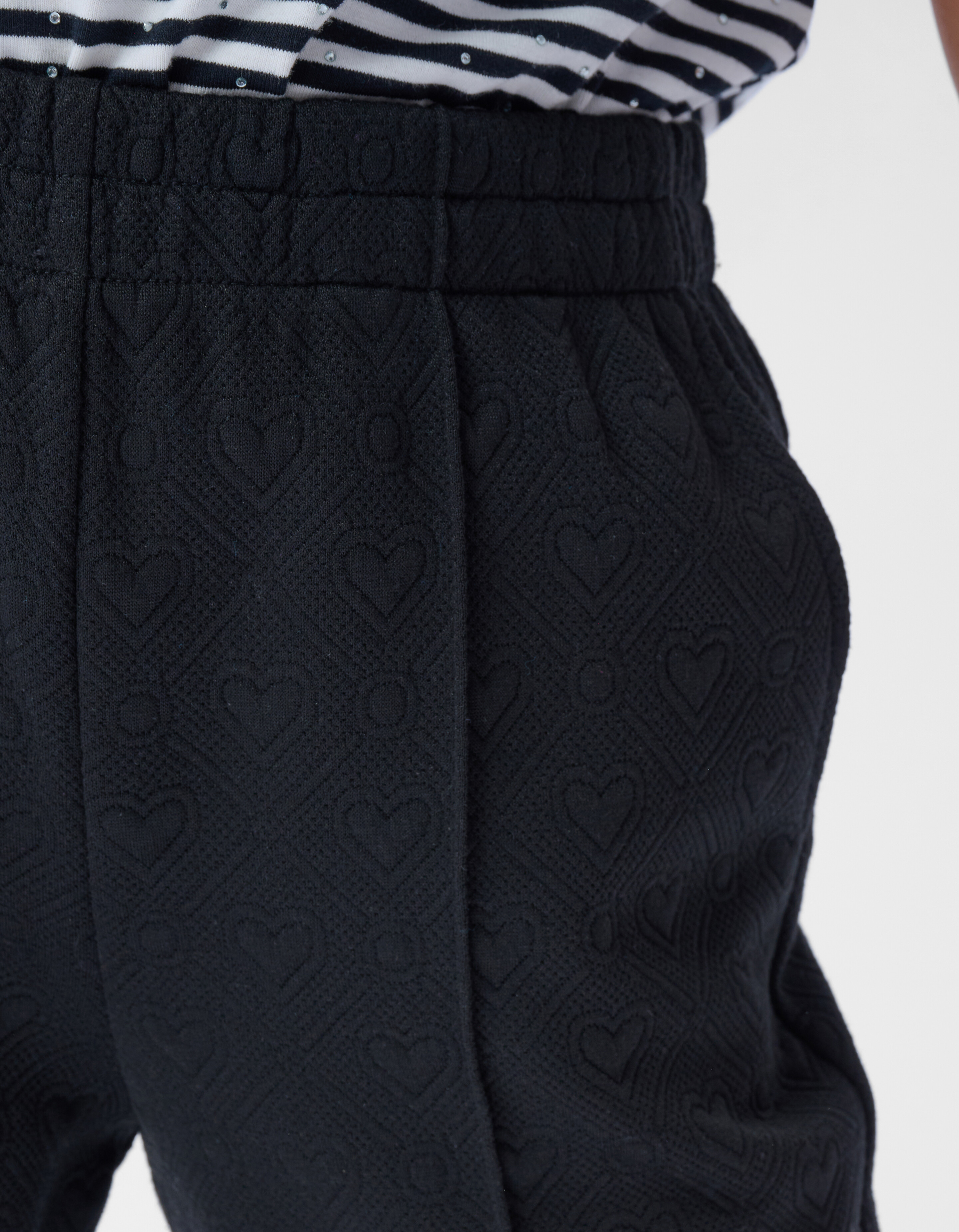 Herz Jacquard Hose Schwarz SHOEBY GIRLS