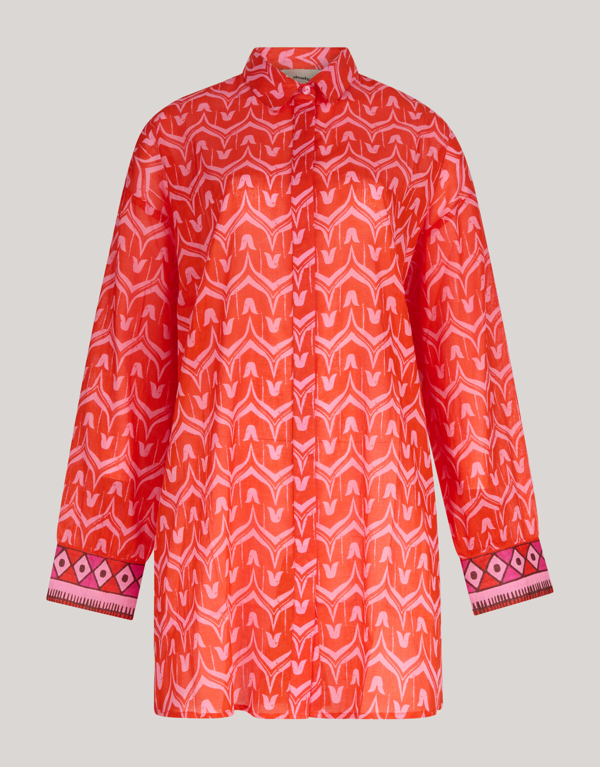 Bedruckte Strandbluse Rood SHOEBY WOMEN