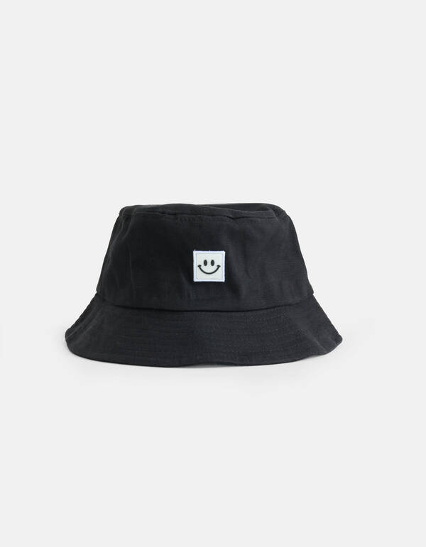 Smiley Bucket Hoed Zwart SHOEBY ACCESSOIRES