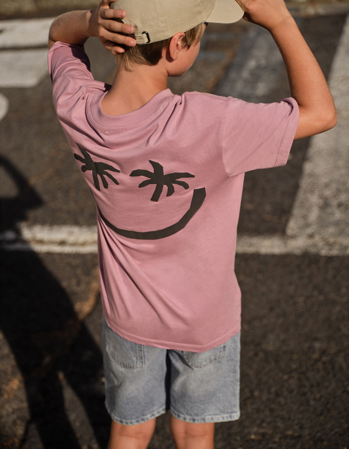 Smiley Palm T-shirt Hellrosa SHOEBY BOYS