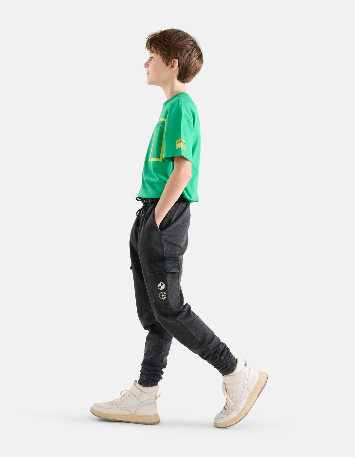 Cargo Washed Trousers Dunkelgrau SHOEBY BOYS